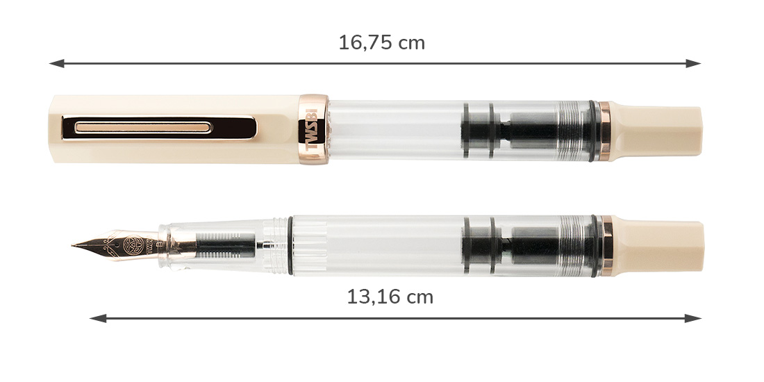 plnici pero pistove twsbi _creme_rozmer